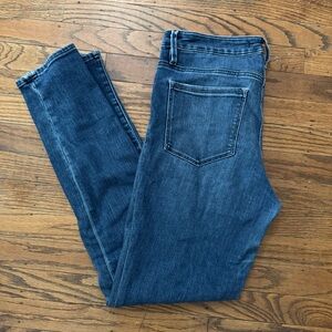 Athleta Sculptek Skinny Jean Dark Blue Wash 8 EUC